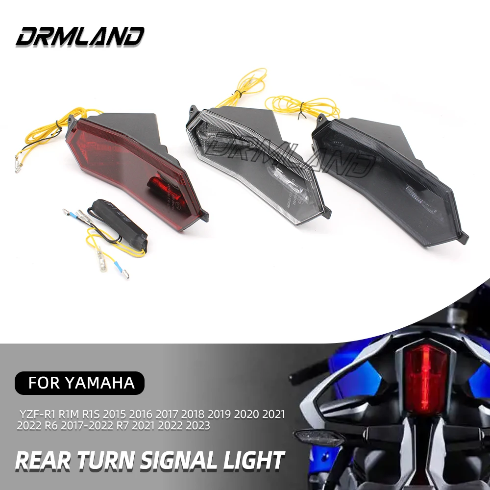 

For YAMAHA YZF R1 R1M R1S 2015 2016 2017 2018 2019 2020 2021 2022 E-Mark Led Integrated Taillight Tail Brake Turn Signals Light