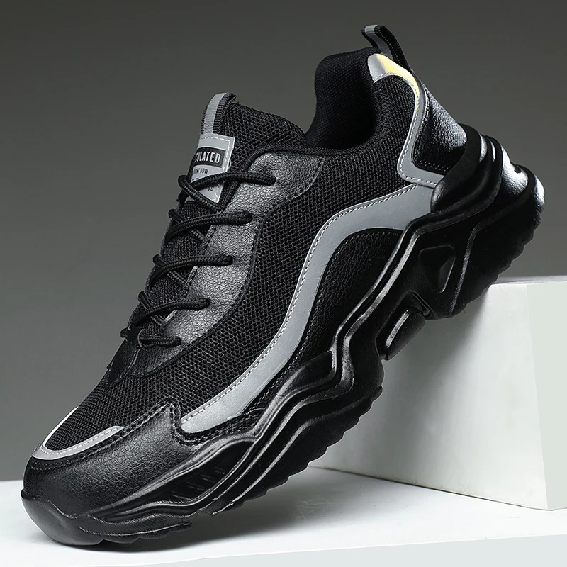 

Men Mesh Running Shoes Fashion Soft-soled Sneakers Men Comfortable Chunky Dad Shoes Breathable Sports Shoes Zapatos Deportivos