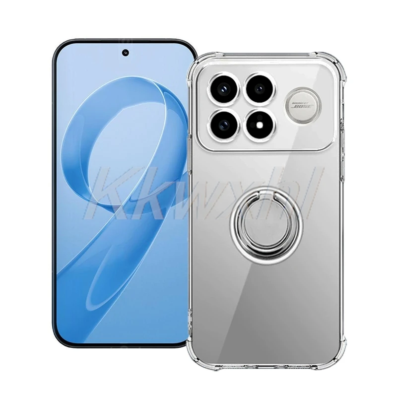 Enhanced Shockproof Phone Case with Back Ring Holder Bracket - Original Design