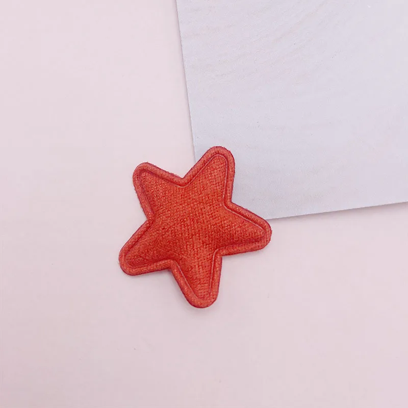 100Pcs 2,5 CM Stoff Sterne Gepolsterte Appliques Für Baby Kleidung Socke Hut Nähen DIY Headwear Haar Clip Bogen Zubehör patches – Detail 9