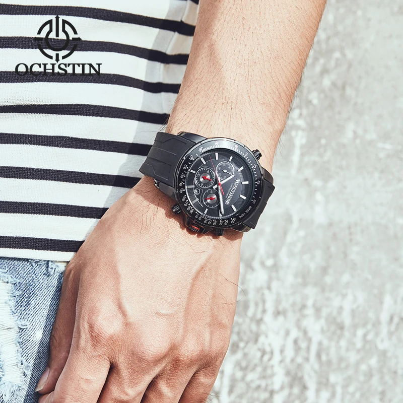 OCHSTI Hot 2024 Navigator Series Fashionable and Gorgeous Multi functional Quartz Movement Waterproof Watch Men's Quartz Watch