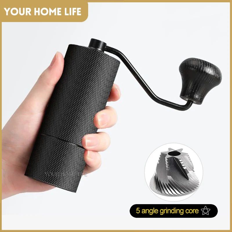 Manual Coffee Grinder Upgraded Cnc Stainless Steel Grinding Core Adjustable Professional Double
