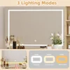 Fluted Makeup Vanity Desk with Large Mirror and Lights, Big Vanity Table with Drawers, Storage Shelves and Charging Station 3