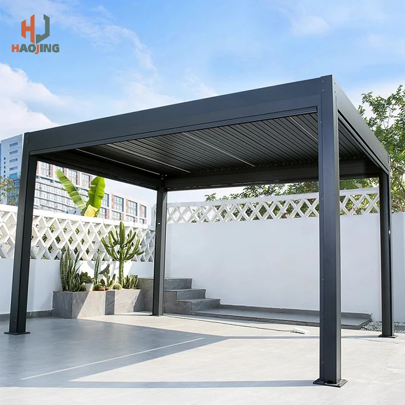 Outdoor Garden Gazebo Sun Room Waterproof canopy Aluminum Pavillion 3x4 4x4 6x3 Villa balcony Customized Metal Louvred Pergola