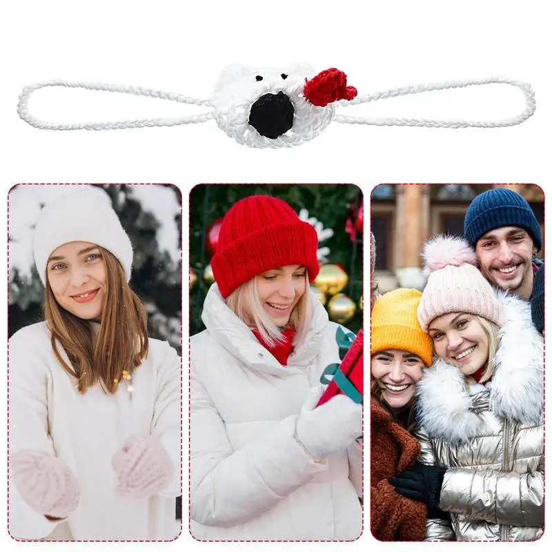 Nose Mitten Crochet Christmas Nose Cover Women Comfort Guard Sleeping Warmer Cozy Cover for Sleeping Skiing