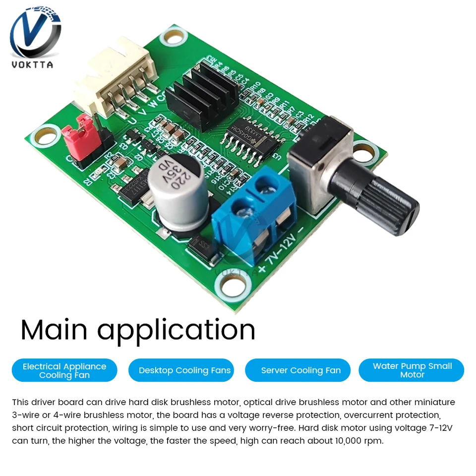 Motore Driver DC7V-12V Brushless Motor Controller Board Per Hard Drives Motori Adatto Per Hard Brushless Motori