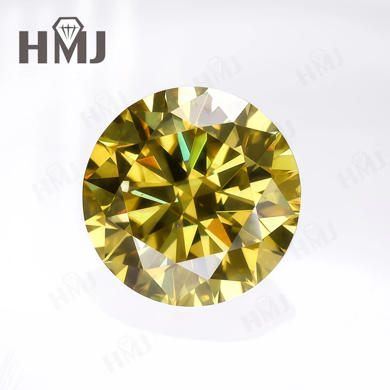 0,5-10ct Laborgezüchteter Moissanit in Grau, Champagner, Gold, Gelb, Granatapfelrot, Rundschliff, Ringe, Ohrringe, Perlenherstellung, DIY-Geschenk – Detail 11