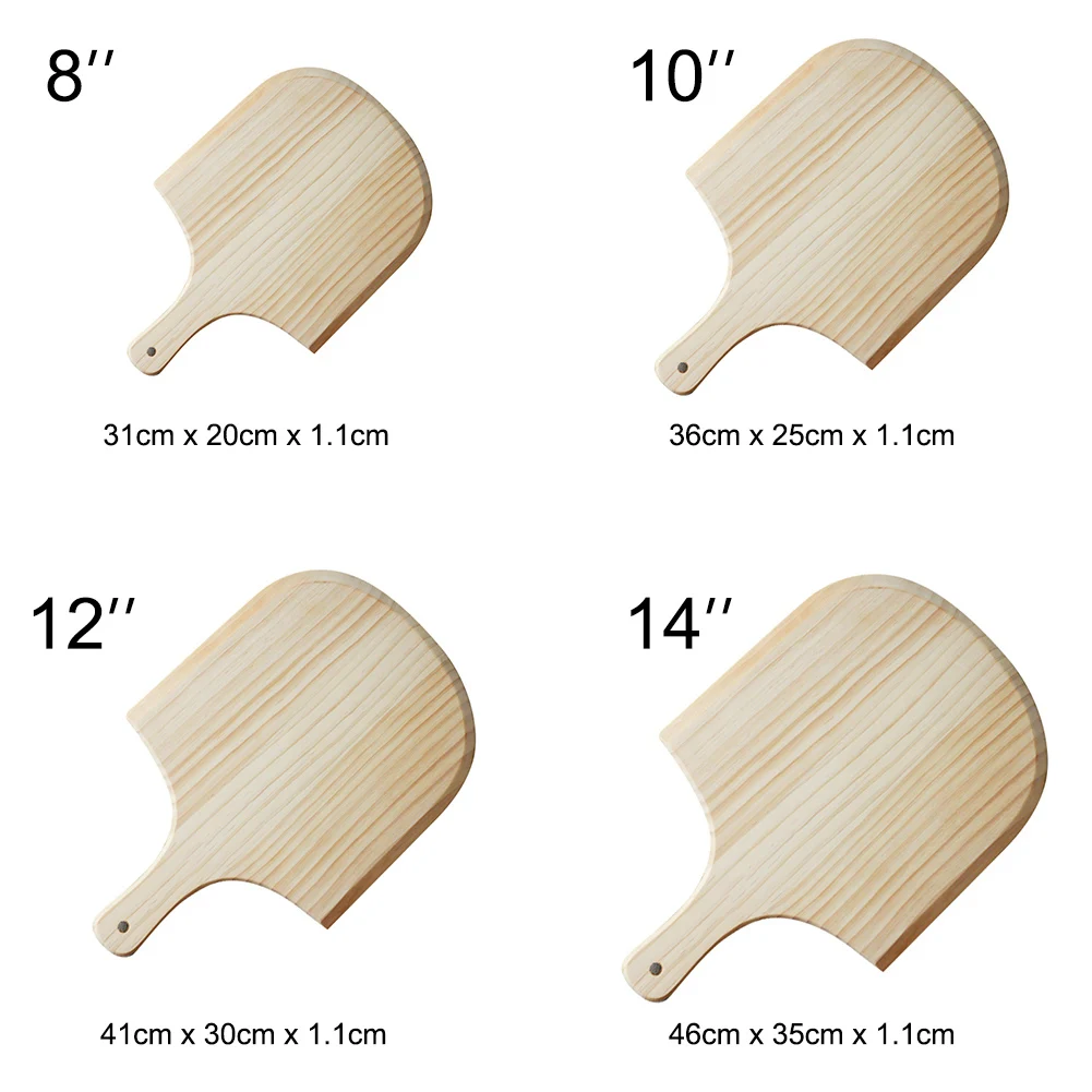 Hot Sale Bamboo Pizza Peel Wood Serving Pan Cheese and Charcuterie Boards Pizza Board Paddle Cutting Board with Handle