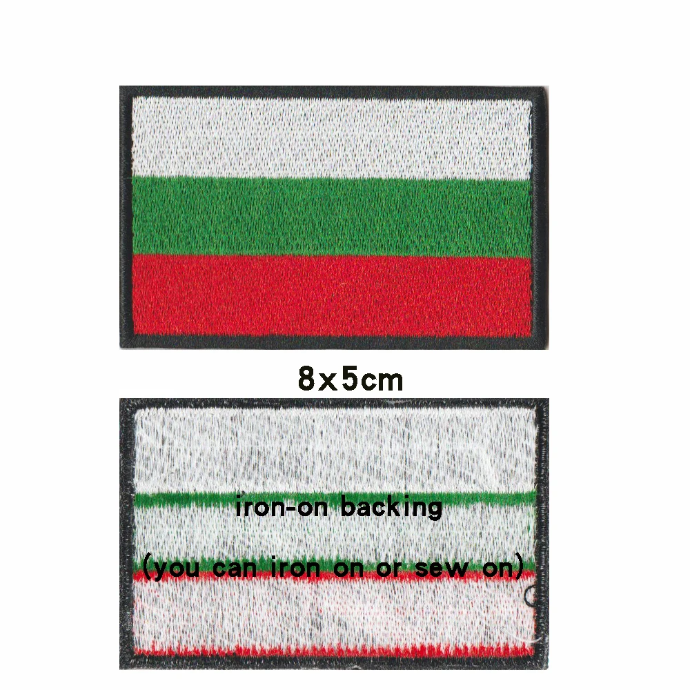 Patch Toppa Ricamata Bandiera Bulgaria Blugare Bandiera Termoadesivo Emblema