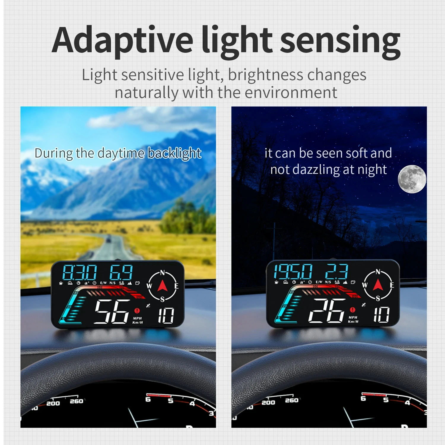 G12 HUD º ǻ, ڵ  ÷, GPS ӵ,  溸   ð Ÿ  ǥ