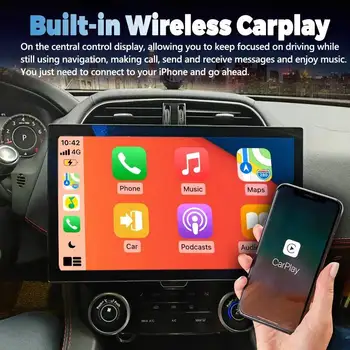 Lettore multimediale di navigazione GPS da 13,3 pollici Unità principale touch screen HD CarPlay per Jaguar F-Pace 2016-2018 Stereo Auto Car Radio