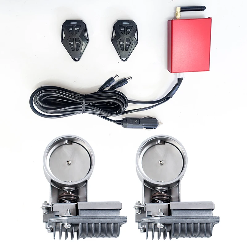 Car Exhaust Cutout Valve Two Electric System Sound Changed Remote Controller Switch Adjustable Kit