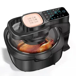 Multifunctional Home Air Fryer Without Oil 6L Oven,220V EU 1100W LED Touch Panel Temperature Control Visual Air Frying