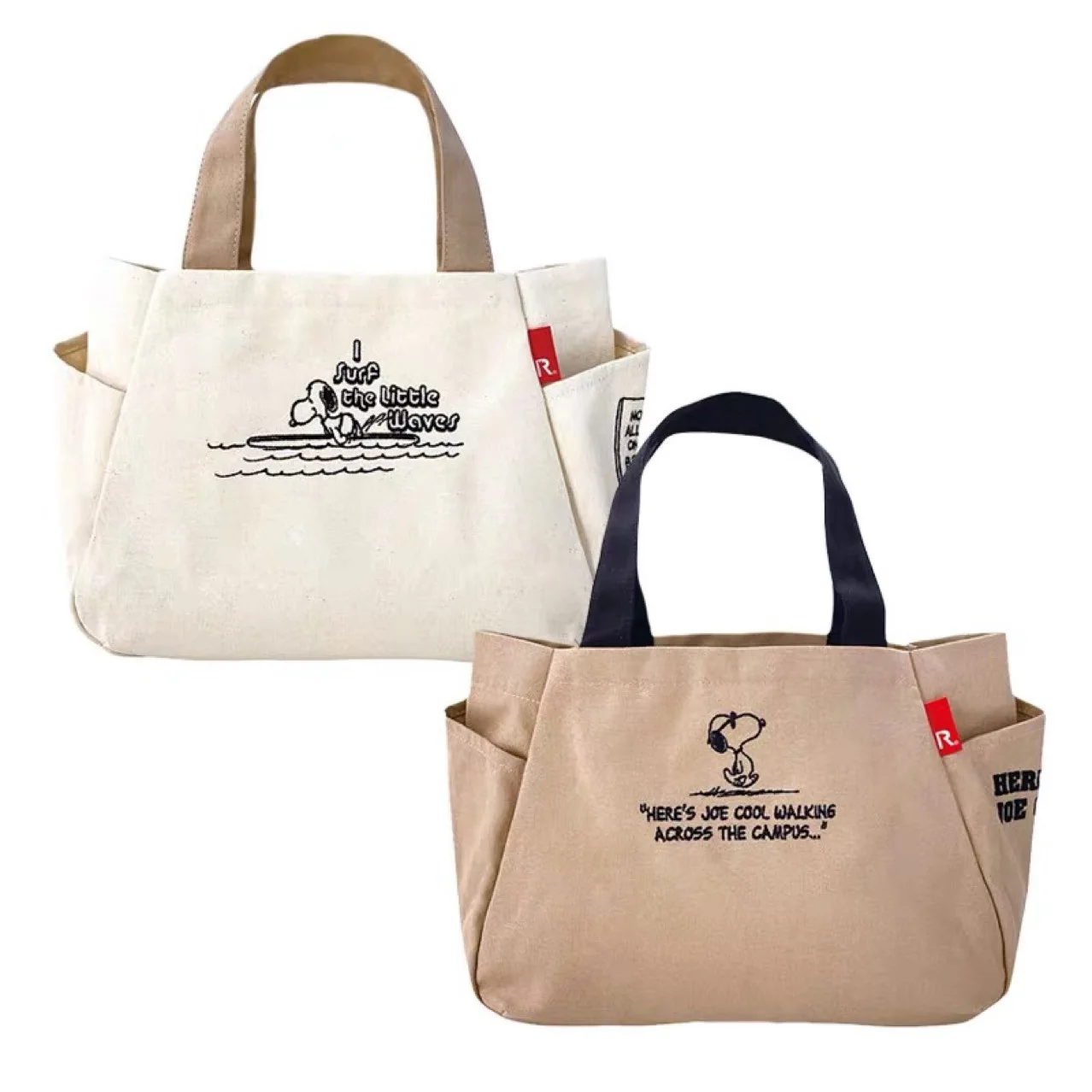 Giappone Peanuts Rootote Snoopy Cute Pattern Cartoon Canvas Bag Borsa Per La Spesa Portatile Di Grande Capacità Muslimdames Groot