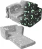 Fold-Out Kids Sofa, Glow-in-The-Dark Kids Couch Chair, 2-in-1 Children Convertible Sofa to Lounger 1