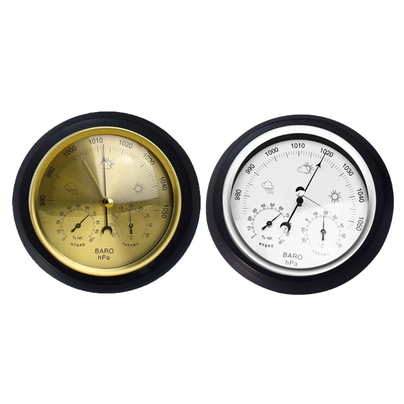 

Mini Hygrometer Thermometer Wall Mounted Barometer Clock Meter Thermometer Hygrometer for Home Wall Dropship