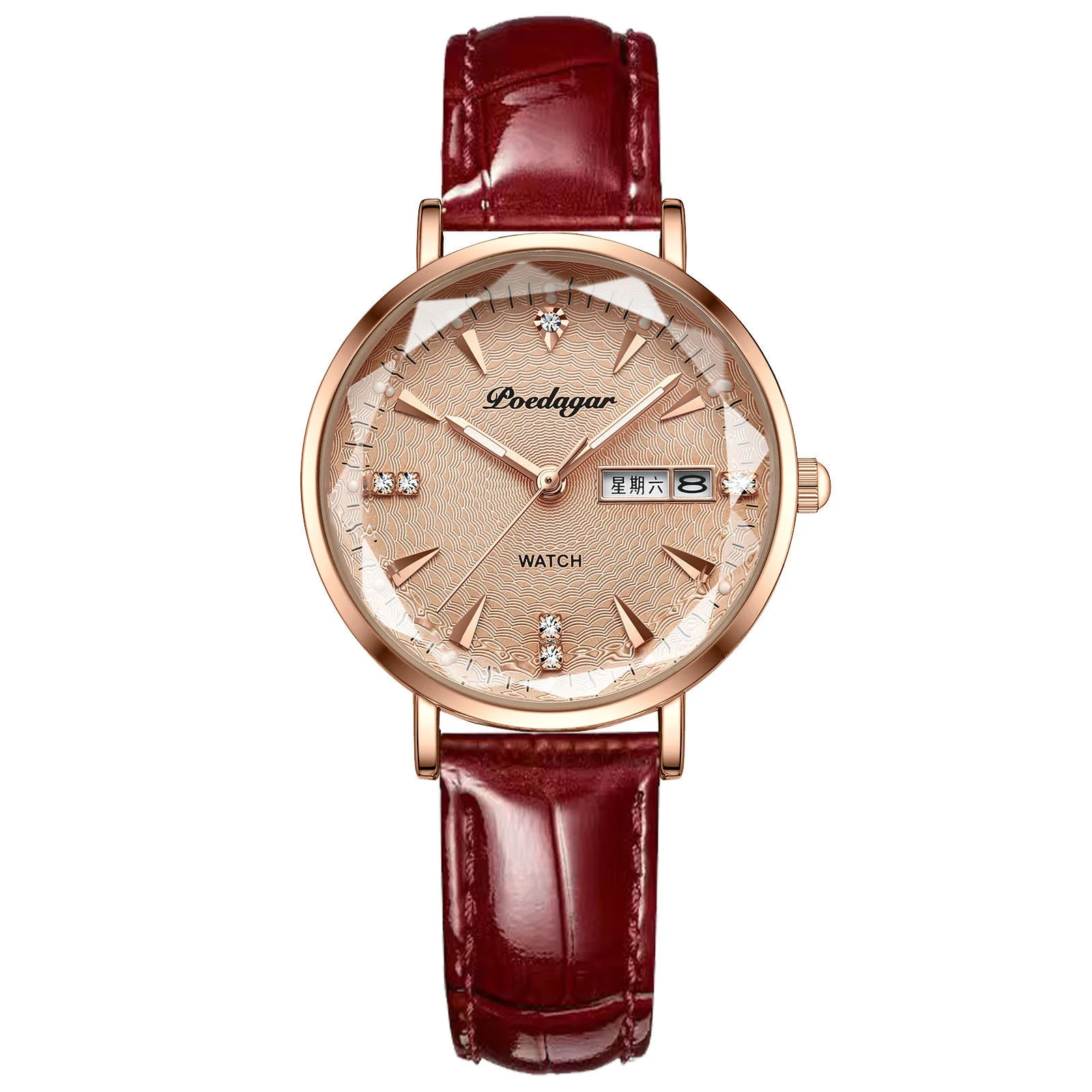 

Quartz Wrist watches Women's Steel Band Mesh Band Leather Band Fashion Exquisite Luminous Calendar Week Display Watches