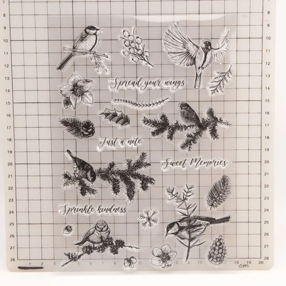 Bird Plants Clear Stamps Seal for DIY Scrapbooking Card Transparent Stamps Making Photo Album Crafts Decoration New