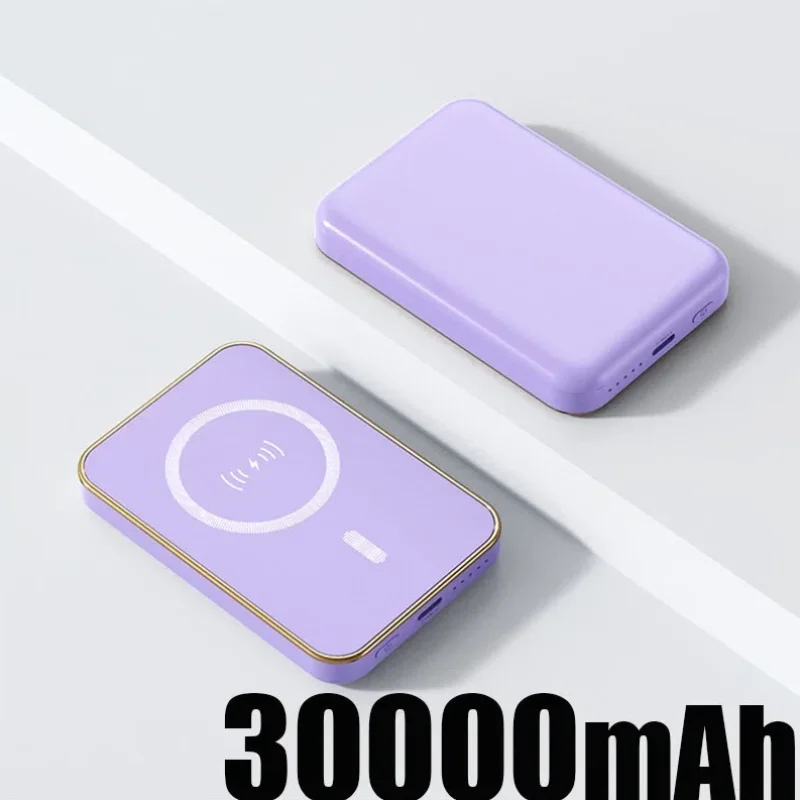 VIVO דק במיוחד 50000mAh סוללה חיצונית ניידת מגנטית אלחוטית טעינה מהירה במיוחד Magsafe לאייפון סמסונג
