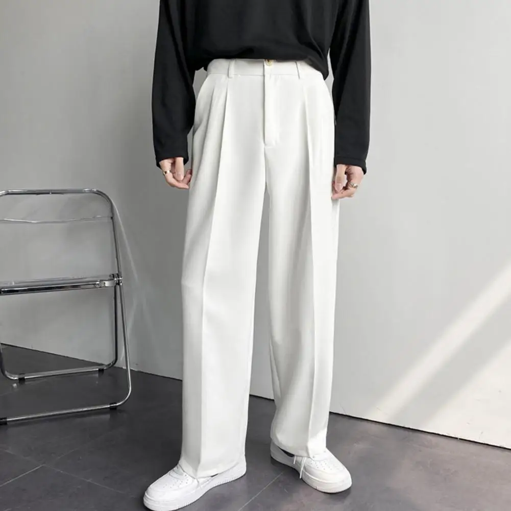 Business Casual Suit Pants Long Pants Korean Style Wide Leg Casual Pants  Spring Autumn Fashion Slim Loose Business Trousers