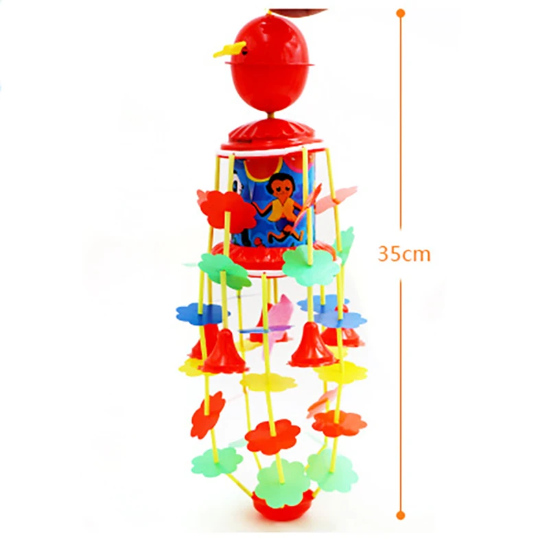 35CM New Creative Educational Spinning Fun Toys Cartoon Wind-up Wind Chimes Children's Wind-up Dangling Piano Hair Bar Toys 5