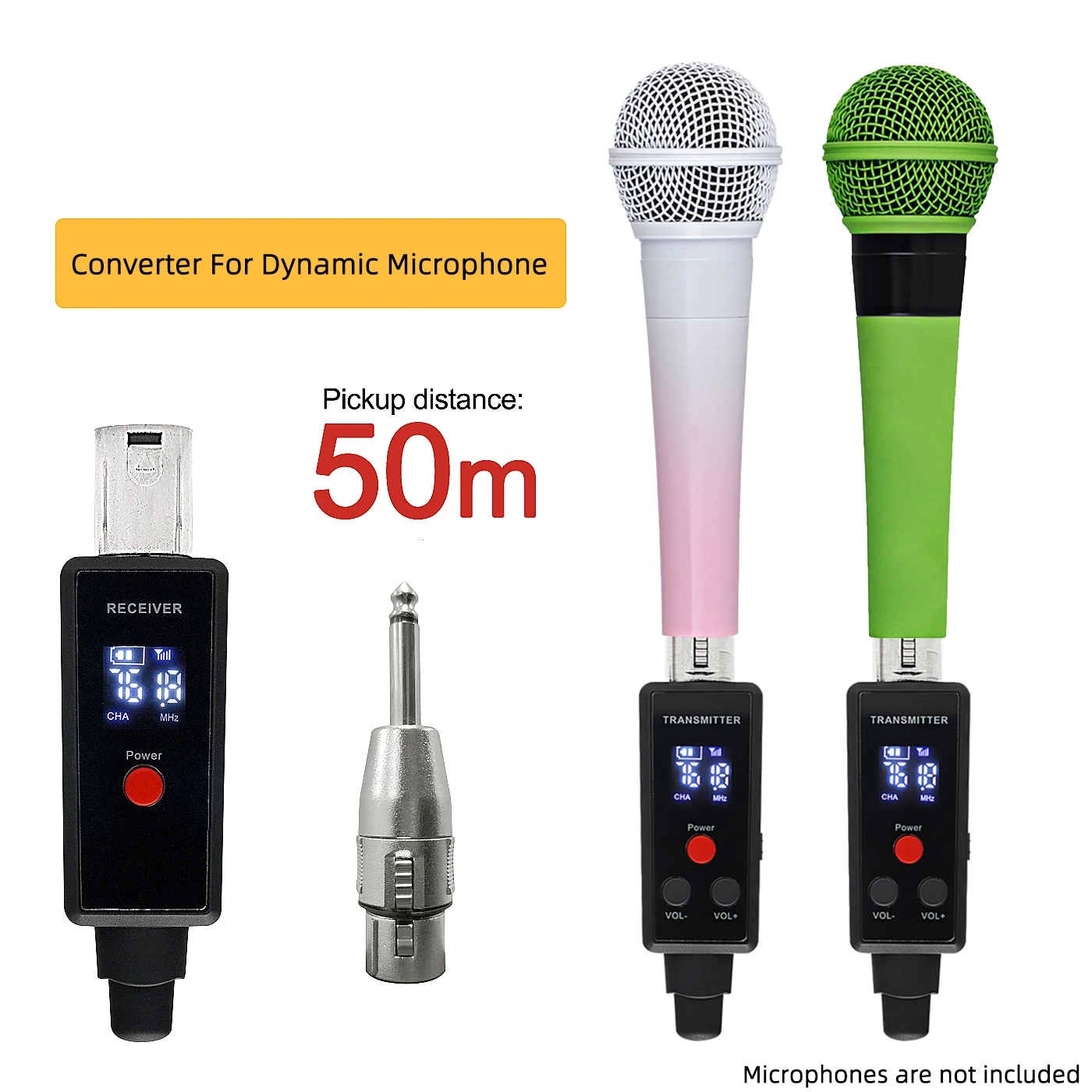 UHFWirelessMicrophoneConverterXLRTransmitterandReceiver