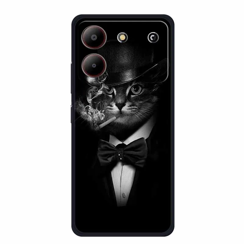 Sleek Black Silicone Soft Back Cover Case
