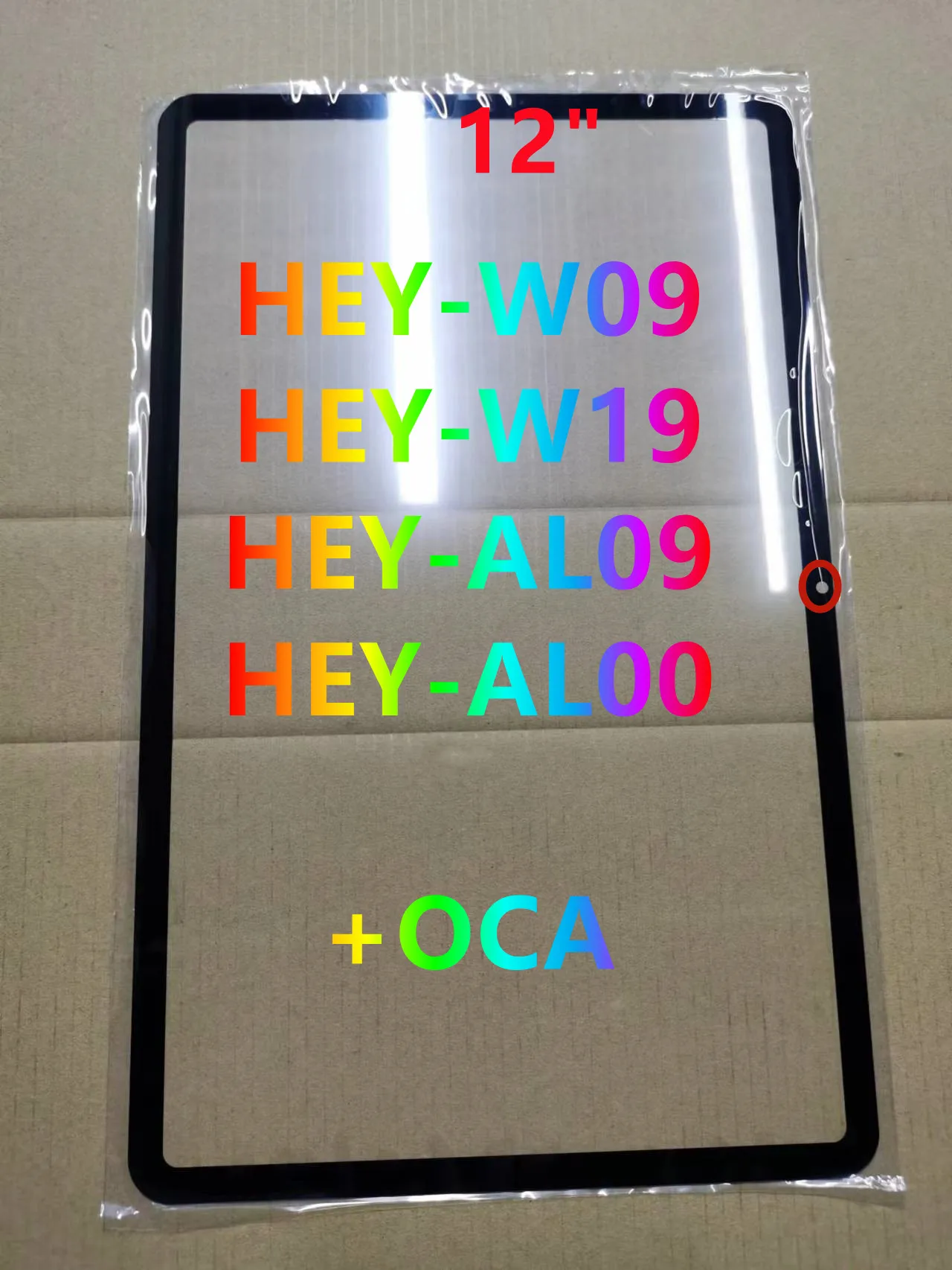 Nuovo Vetro + Oca Originale 12 "Per Honor Pad 8 Hey-W09 Hey-W19 Hey-Al09 Hey-Al00 Tablet 8 Touch Screen Coperchio Anteriore Test Del Pannello Dell'Obi