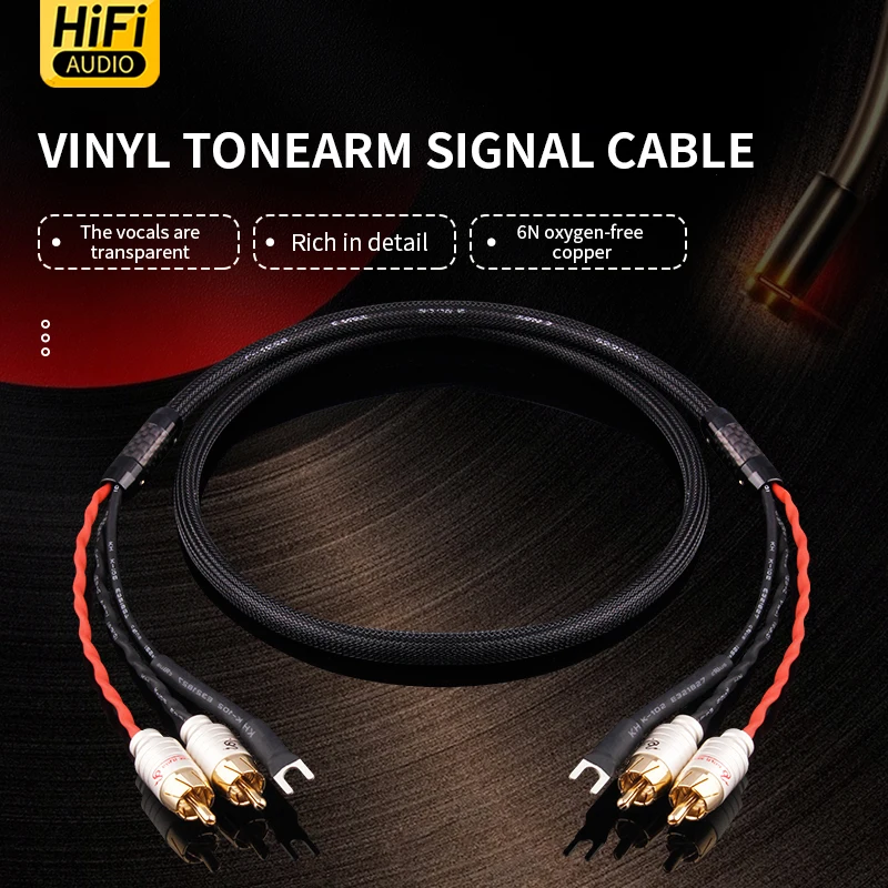 Premium Audio Cable with Ground Wire - Gold Plated RCA Connectors