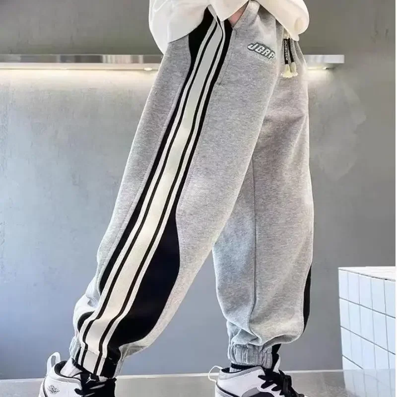 Boys Spring Autumn Sporty Trousers Mid To Large Children's Pants boys pants kids pants