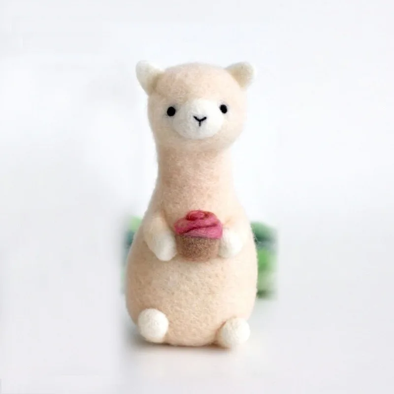 1PC Wool Needle Felting Kit for Beginners DIY Handmade Alpaca Craft Set including Wools Tools Felt DIY Dolls
