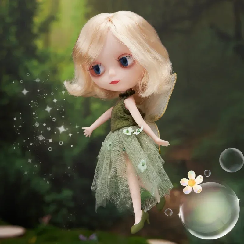 

Cute The Forest Fairy Classic Moving Four Kinds Of Eyes Green Bjd Moving Figure Dress Decoration Diy Clothing Kawaii Girls TOYS