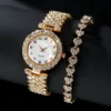 2/1pcs Luxury Fashion Women Watch Set Silver Strap Ladies Quartz Wristwatch Alloy Bracelet for Ladies Jewelry Set Clock Gift 2
