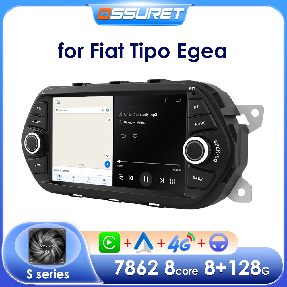 Lettore Autoradio Android Per Fiat Tipo Egea 2015 2016 2017 Autoradio Multimediale Autoradio Wireless Carplay 7 "Schermo Gps 7862