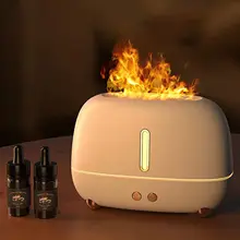 Kinscoter Aroma Diffuser Air Humidifier Ultrasonic Cool Mist Maker Fogger Led Essential Oil Flame Lamp Difusor