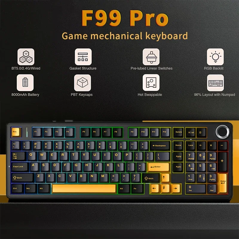AULA F99 Pro 96% BT5.0 USB-C 2.4GHz