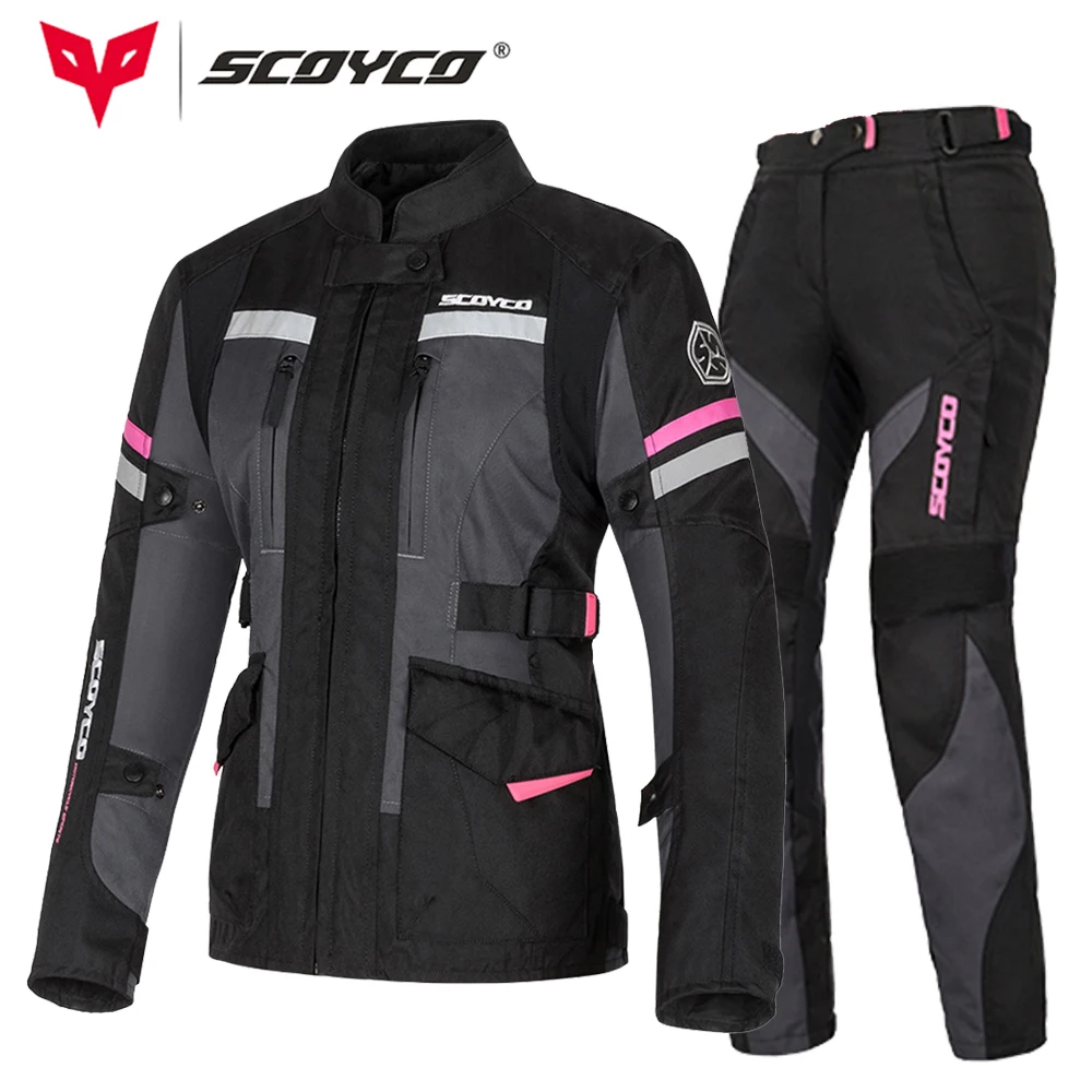 

SCOYCO Reflective Waterproof Motorcycle Jacket Men Women Motocross Protection Motocross Off Road Touring Jacket With Linner