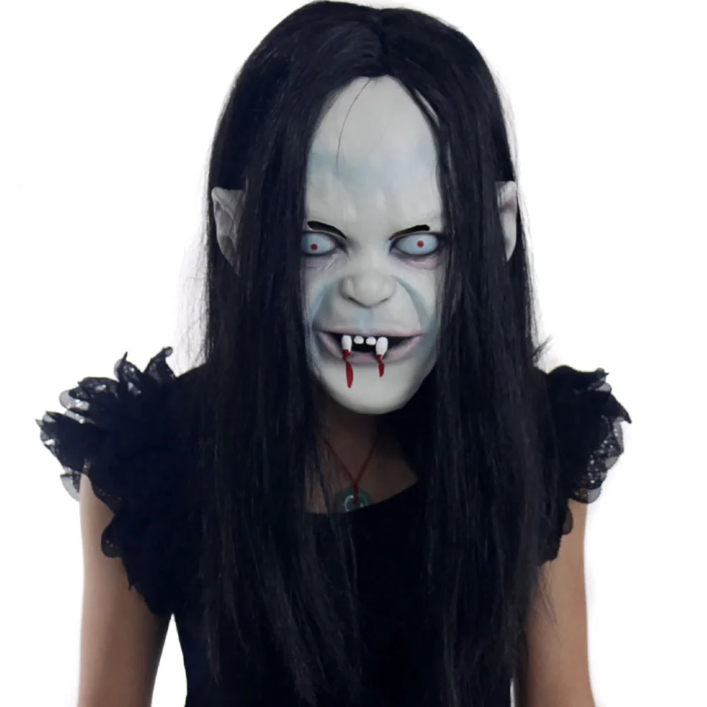 

Ghost Mask Halloween Cosplay Costumes Horrific Mask Creepy Terrifying Toothy Zombie Ghost Mask