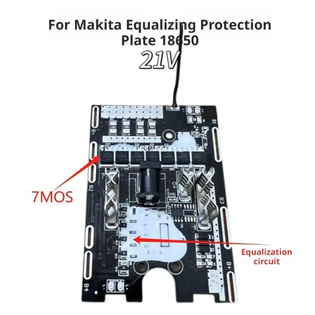 For Makita 18650 21V Balanced Protection Board Alloy With Temperature Control Copper Hardware Battery Pack Protection Circuit