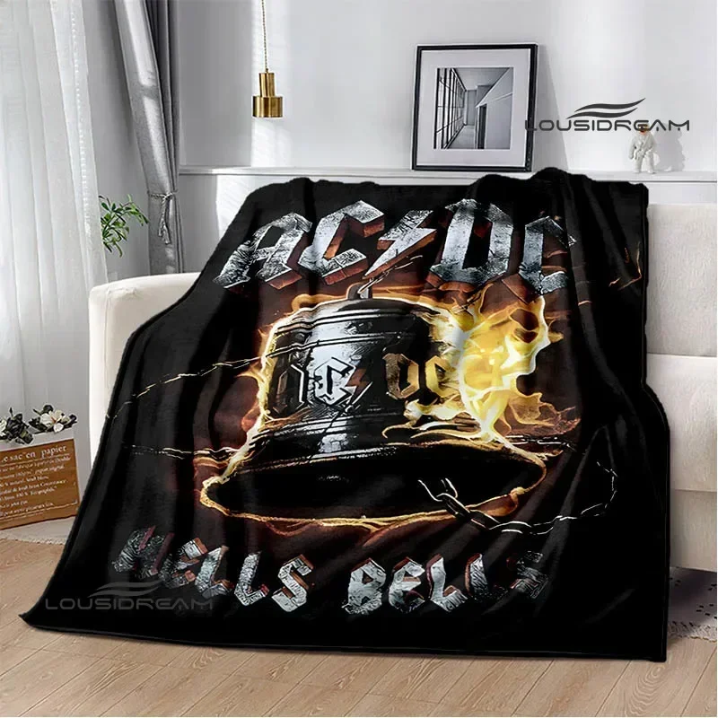 Rock band AC/DC retro printed blanket Flange warm blanket picnic blankets cubre cama throw blanket bed linings Birthday Gift 4