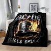 Rock band AC/DC retro printed blanket Flange warm blanket picnic blankets cubre cama throw blanket bed linings Birthday Gift 4