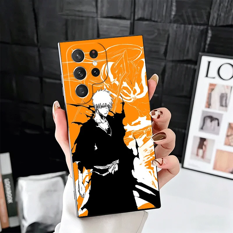 Bleach Kurosaki Ichigo Soft Black Phone Case Cover