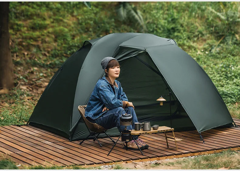 Thous Winds Taurus 2 People Tent Ultralight Hiking Tent Double Layer Outdoor Camping Tent 15D Nylon Ripstop Both Side Silicon