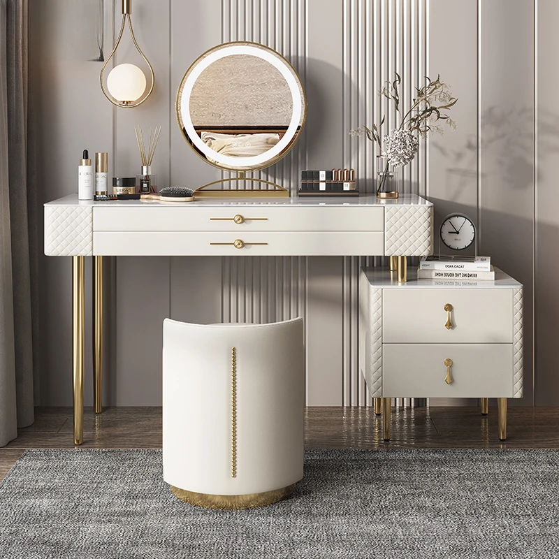 

Lighting Multifunction Dressers Cabine Organizer Nightstands Women Dressers Cosmetic Modern Penteadeira Camarim Salon Furniture
