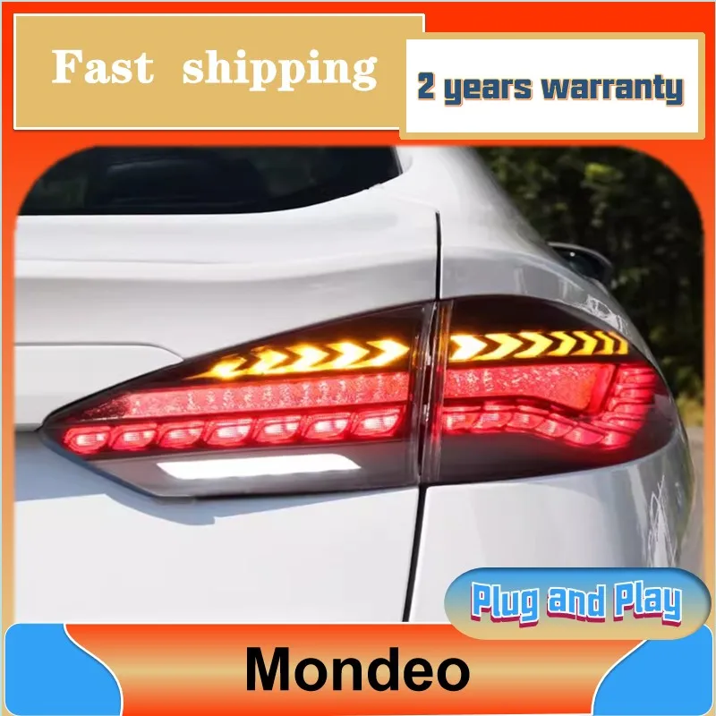 

Автомобильный Стайлинг для Ford Mondeo, задние фары 2017-2021 Fusion, задние фары, противотуманные фары, стоп-сигнал, сигнал поворота заднего хода