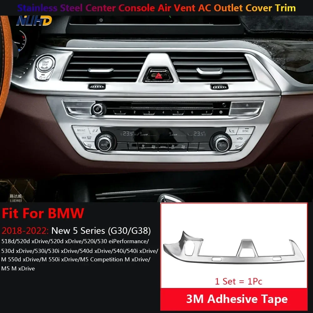 

Car Center Console Air Vent Outlet AC Frame Cover Trim Patch For BMW 5 Series G30 G38 2018-2022 Interior Stickers Accessories