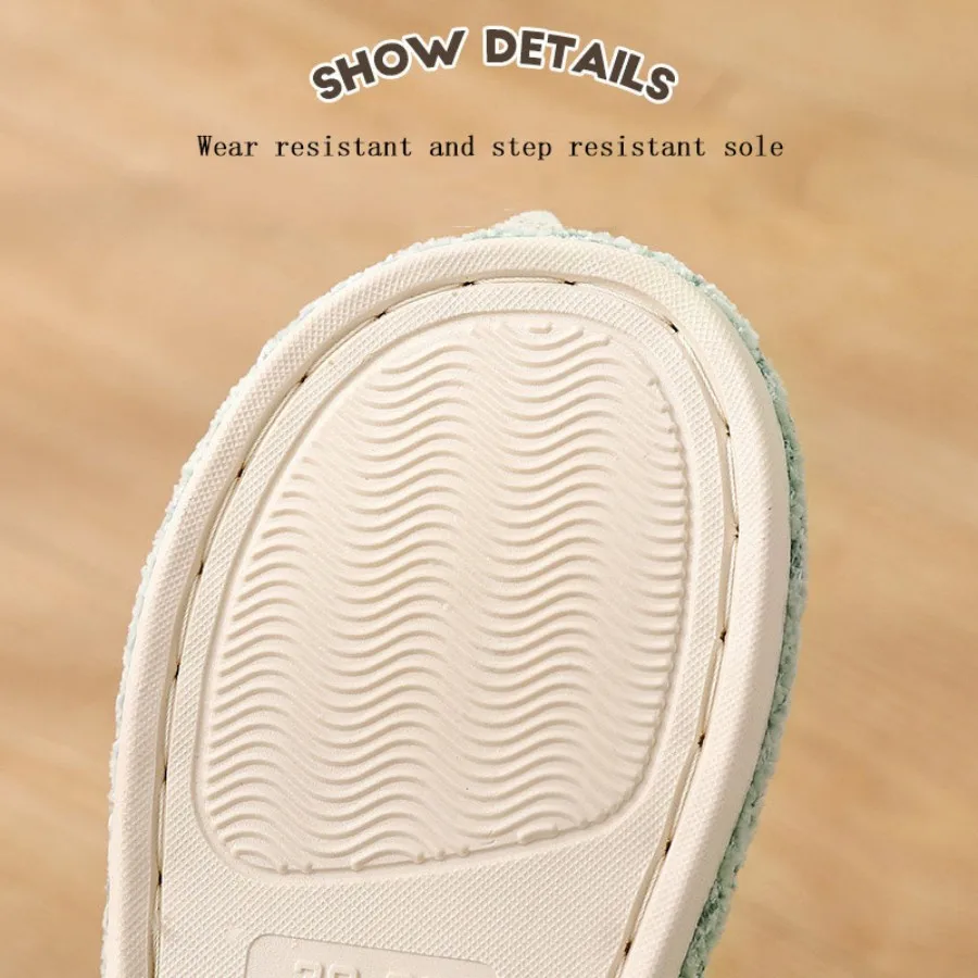 2024 New Women's Fashion Home Linen Couple Slippers Breathable Home Shoes Moisture Absorbing Anti slip Cotton Linen Slippers 6