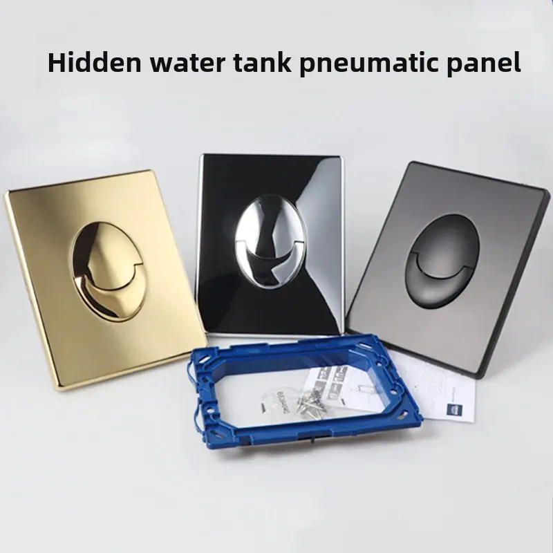 Hidden Water Tank Panel With Double Button Air Driven Bathroom SkateAir Panel Button Water Supply Wall Mounted Switch Set