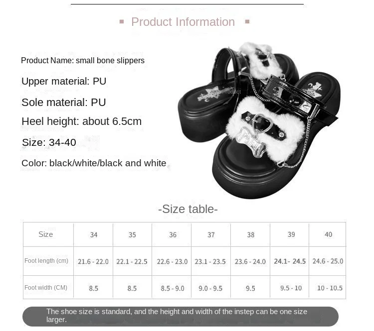 2024 Original Summer Punk Y2g Muffin Platform Slippers Plush Outer Wear Flat Sandals Women Slippers