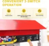 Popcorn Machine, 10 Oz Kettle, 1300W Countertop Popcorn Maker for 60 Cups per Batch, Movie Theater Popcorn Popper with 3-Switch 5